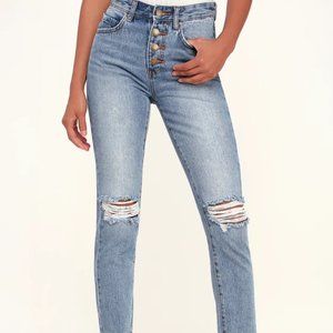 NWT Billabong Mom Fit Button Up Jeans